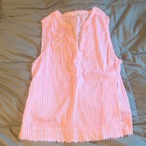 Carve Designs Pink and White Striped Blouse